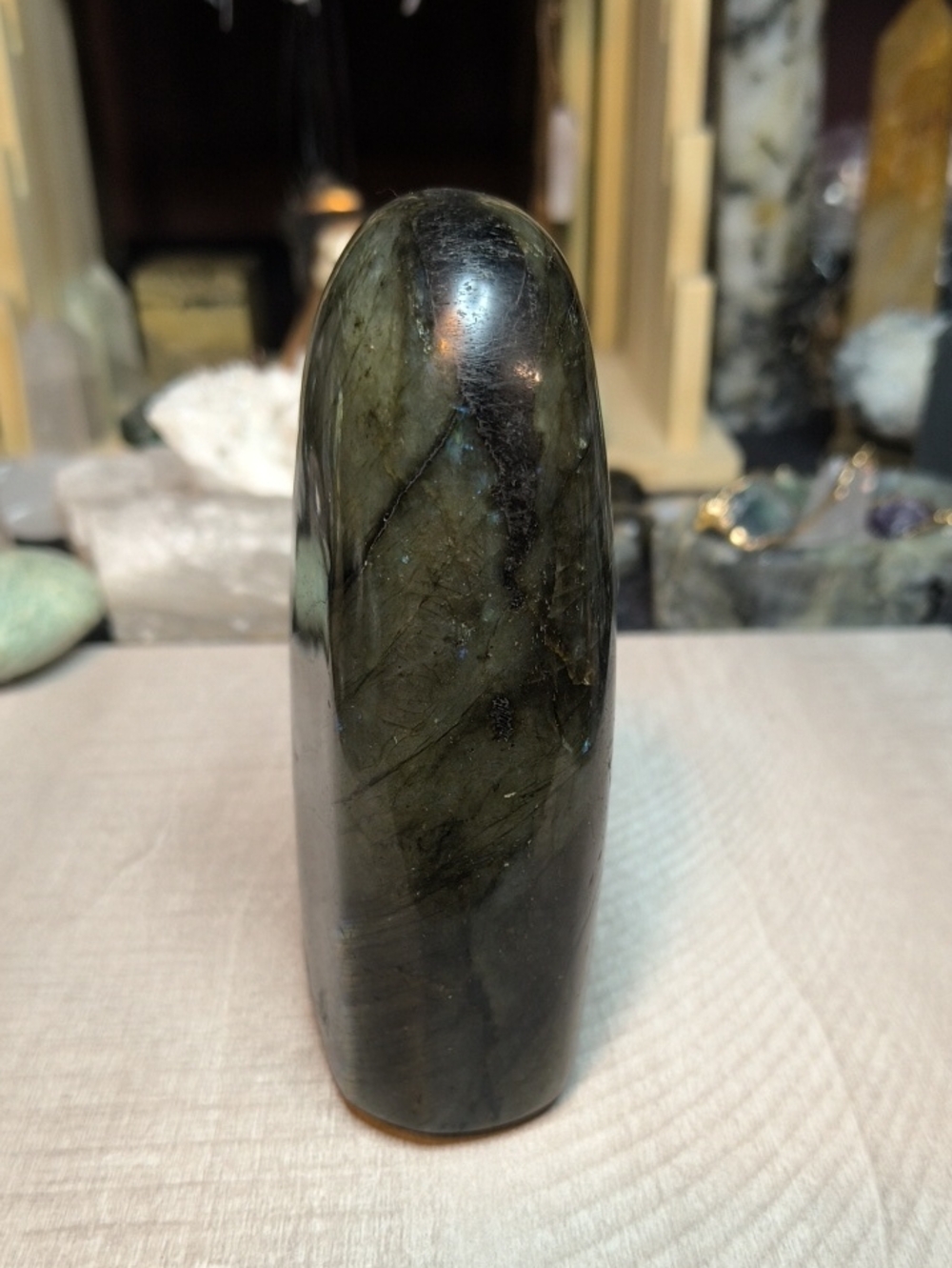 #54 High-Flash Labradorite Freeform | 5.5" Polished Crystal Stone Display - Picture 6 of 6